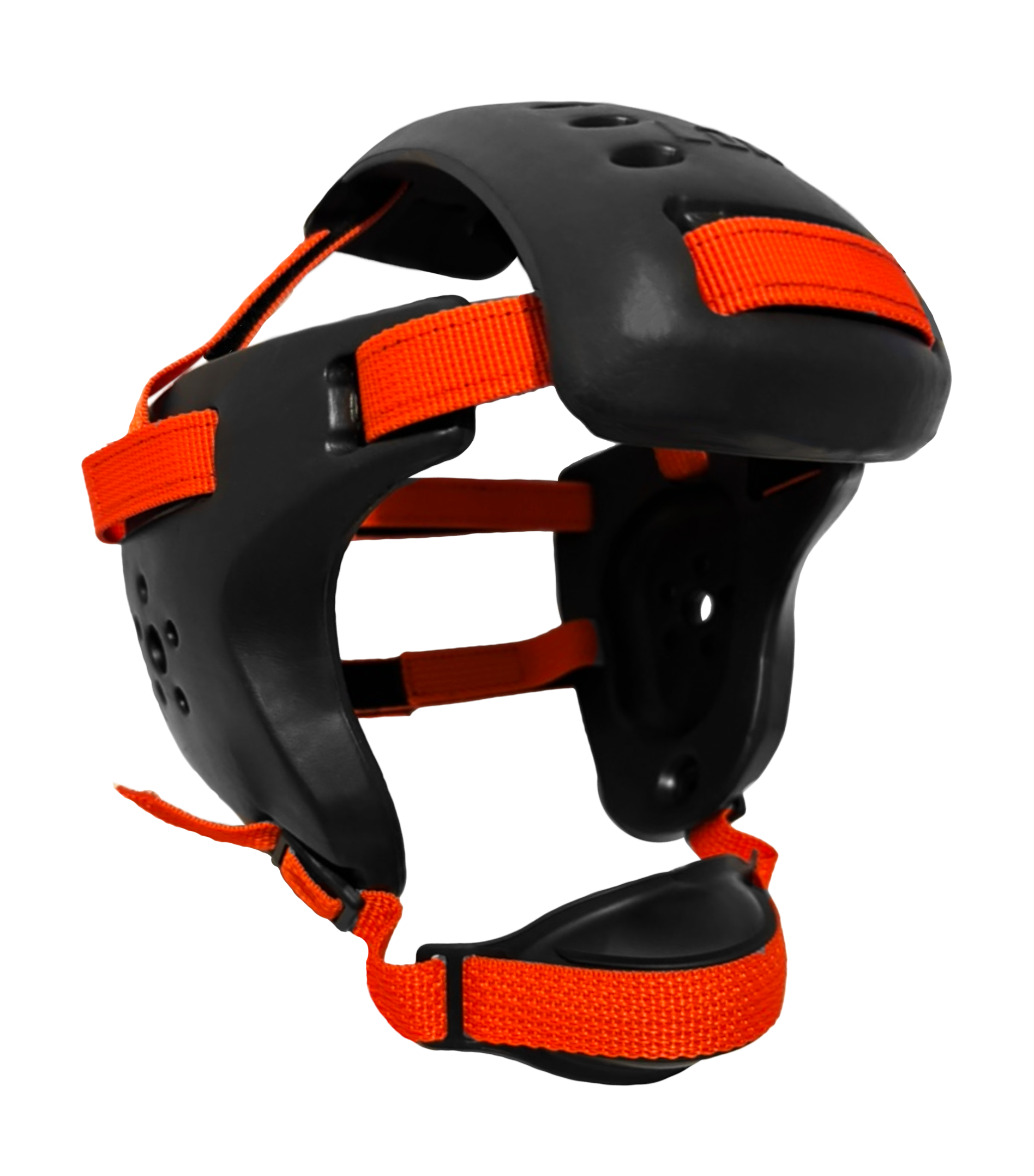 Wrestling Headgear, Adult Earguard XP-4 (Extra Rear Pad)-Black & Orange Straps
