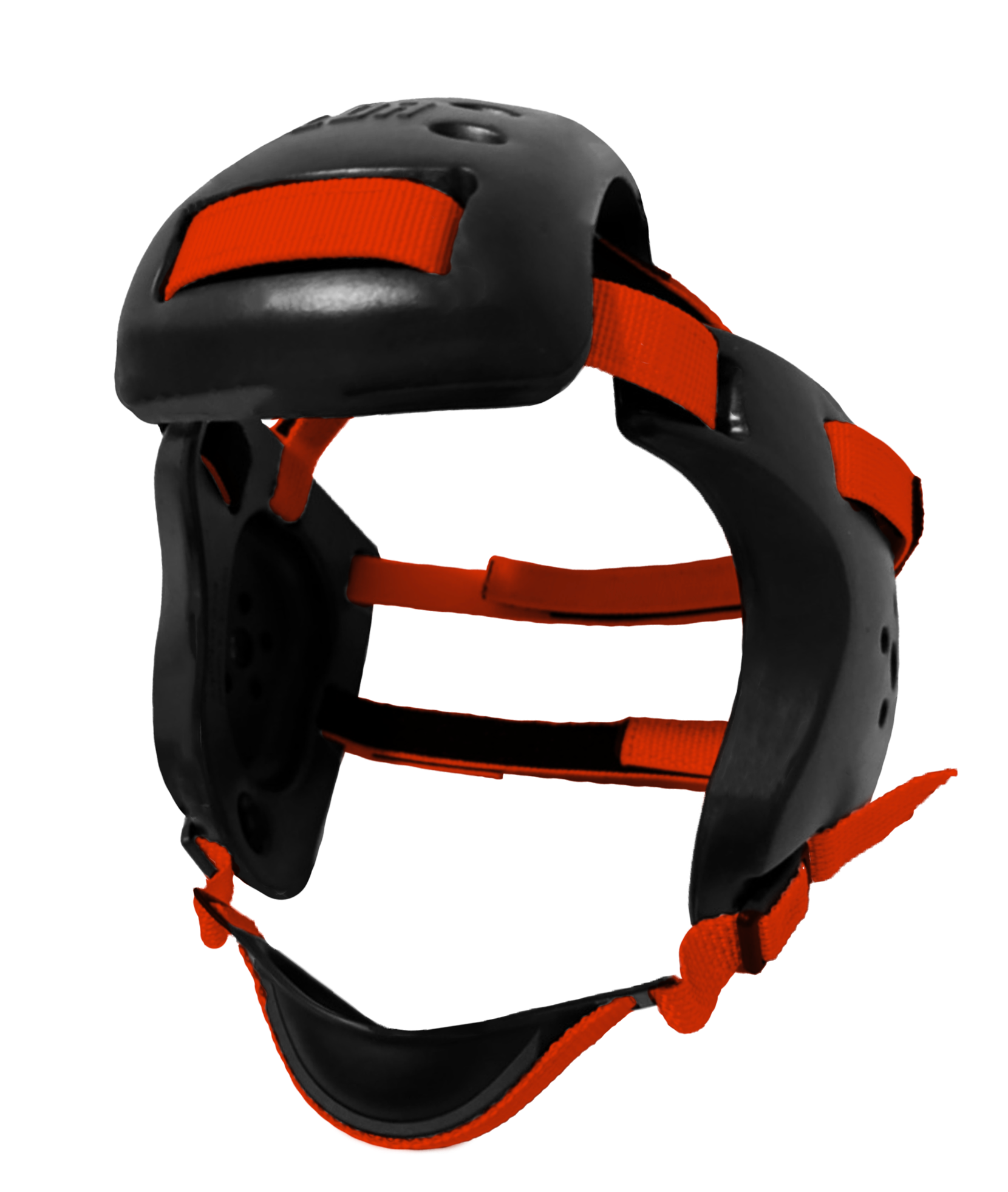 Wrestling Headgear, Adult Earguard XP-4 (Extra Rear Pad)-Black & Orange Straps