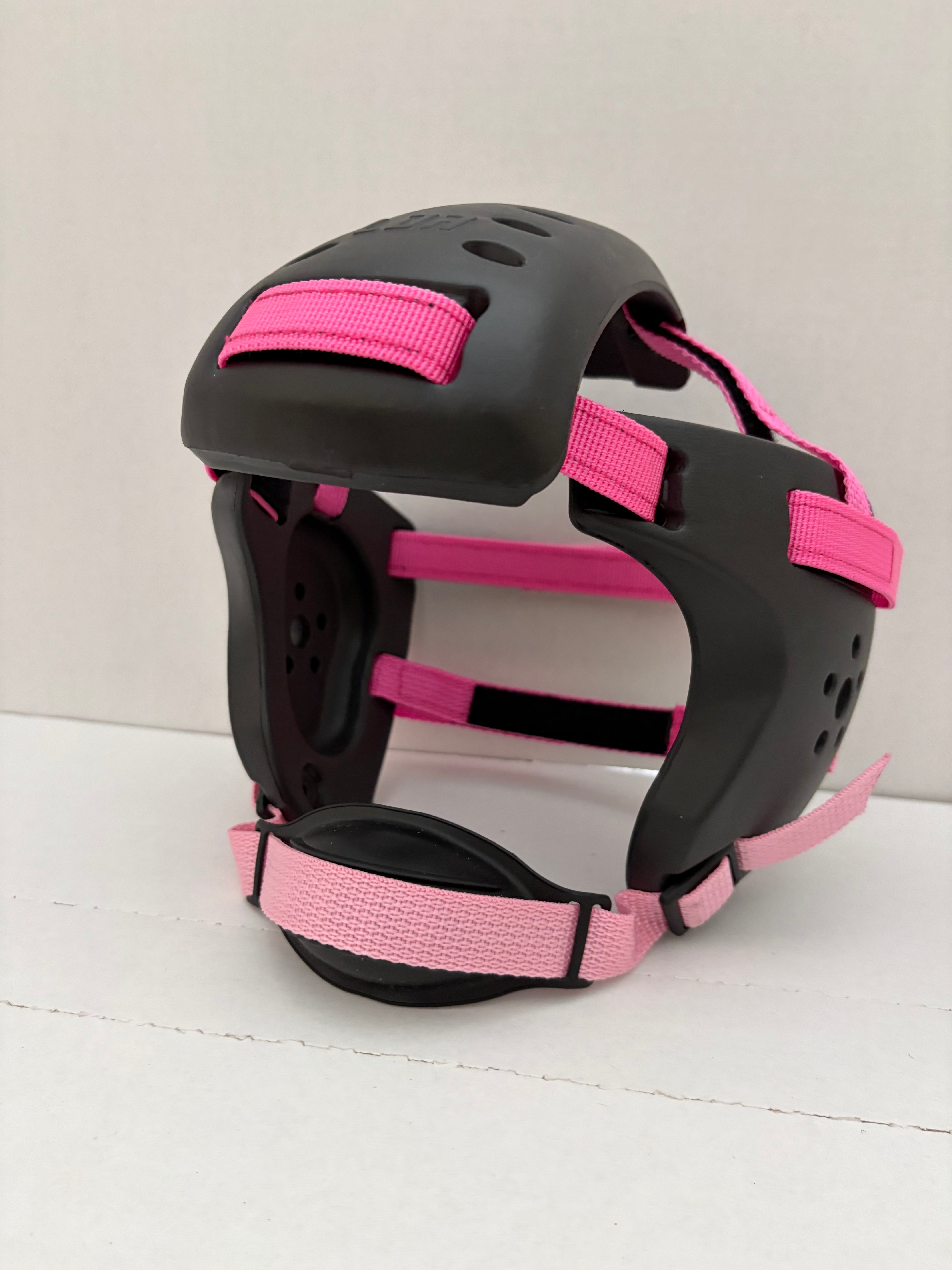 NEW!!  Wrestling Headgear - Earguard XP - Black & PINK Straps